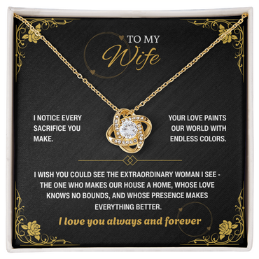 To My Wife, I Notice Every Sacrifice You Make (B)