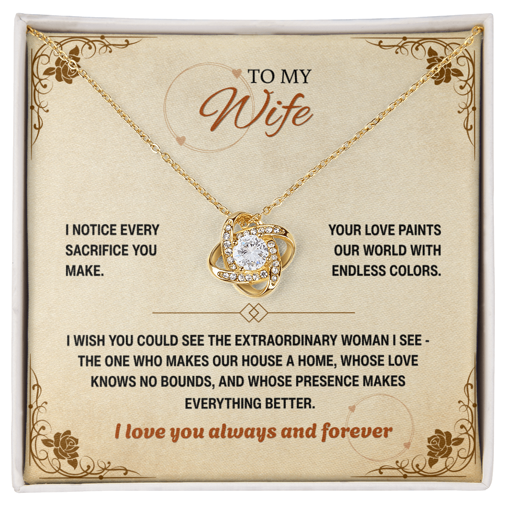 To My Wife, I Notice Every Sacrifice You Make (Y)