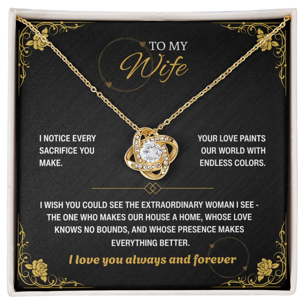 To My Wife, I Notice Every Sacrifice You Make (B)