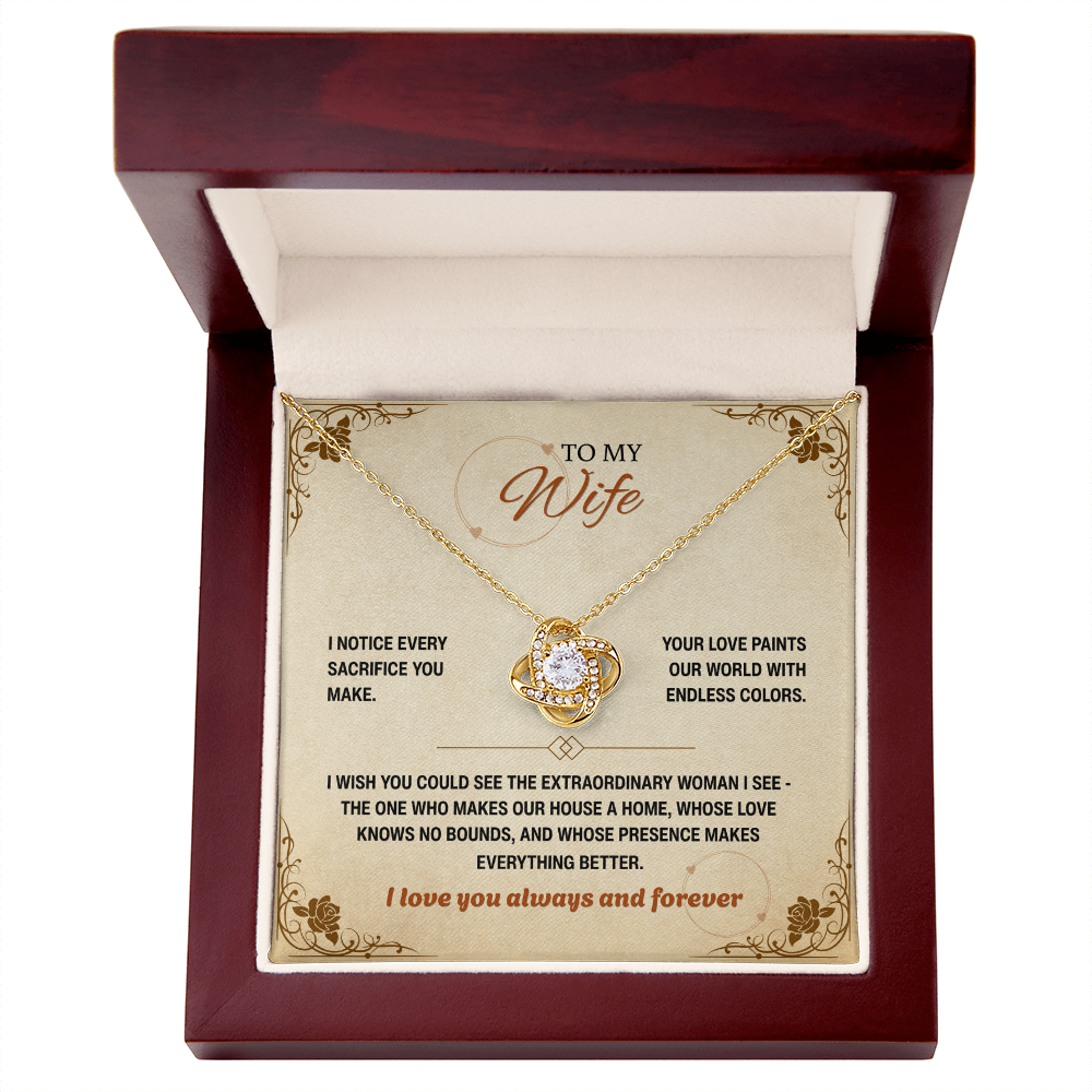 To My Wife, I Notice Every Sacrifice You Make (Y)