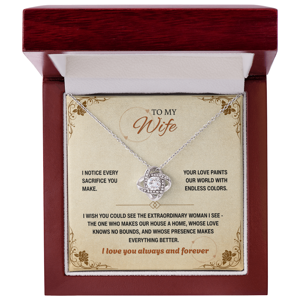 To My Wife, I Notice Every Sacrifice You Make (Y)