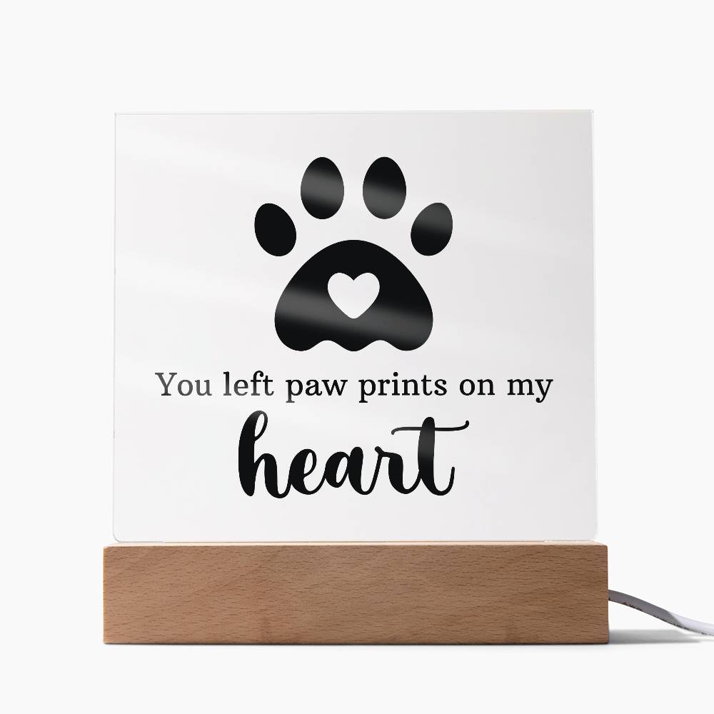 Acrylic - You Left Pawprints on My Heart