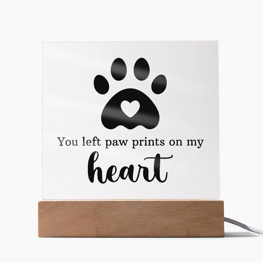 Acrylic - You Left Pawprints on My Heart