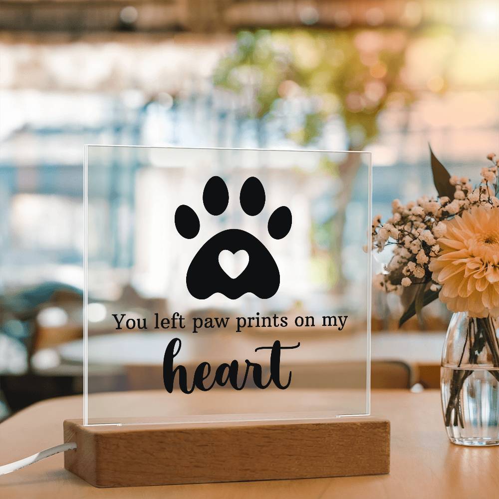 Acrylic - You Left Pawprints on My Heart
