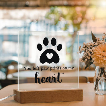 Acrylic - You Left Pawprints on My Heart