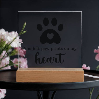 Acrylic - You Left Pawprints on My Heart