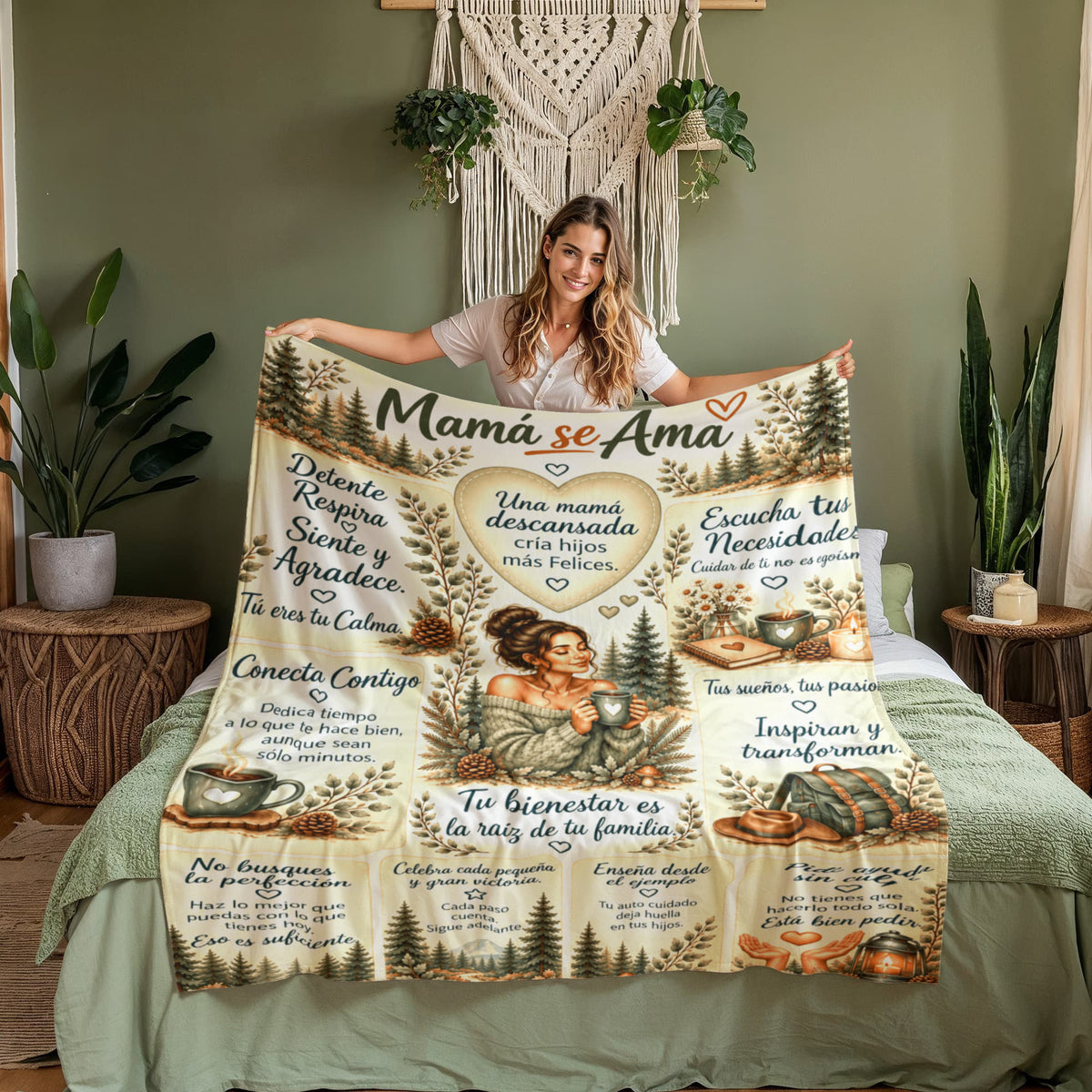 Mom Blanket - Manta para Mama - Verde Naturaleza