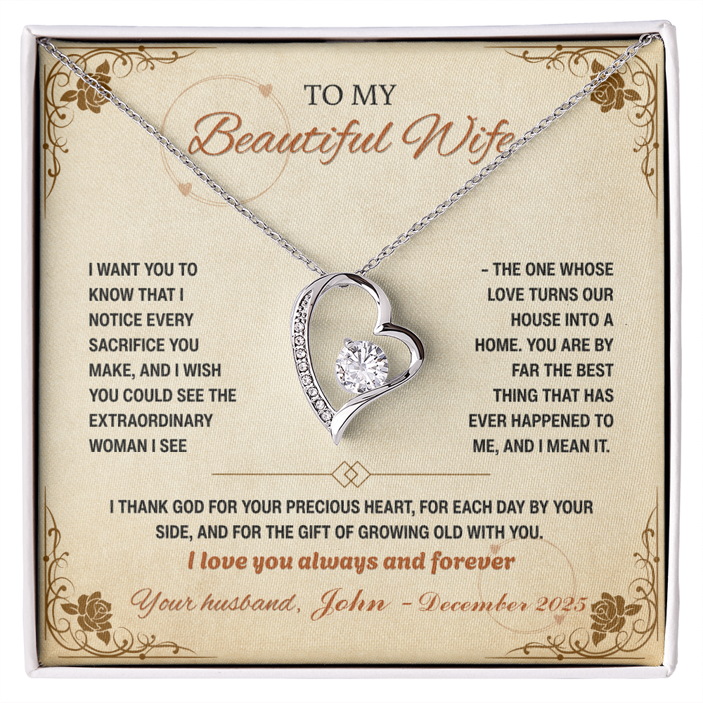 To My Beautiful Wife, Your Love Turns our House into a Home (Y)