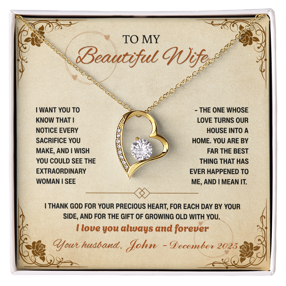 To My Beautiful Wife, Your Love Turns our House into a Home (Y)