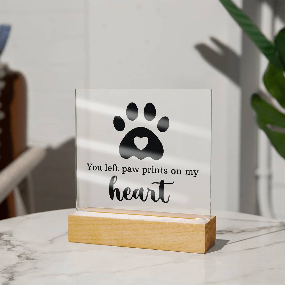 Acrylic - You Left Pawprints on My Heart