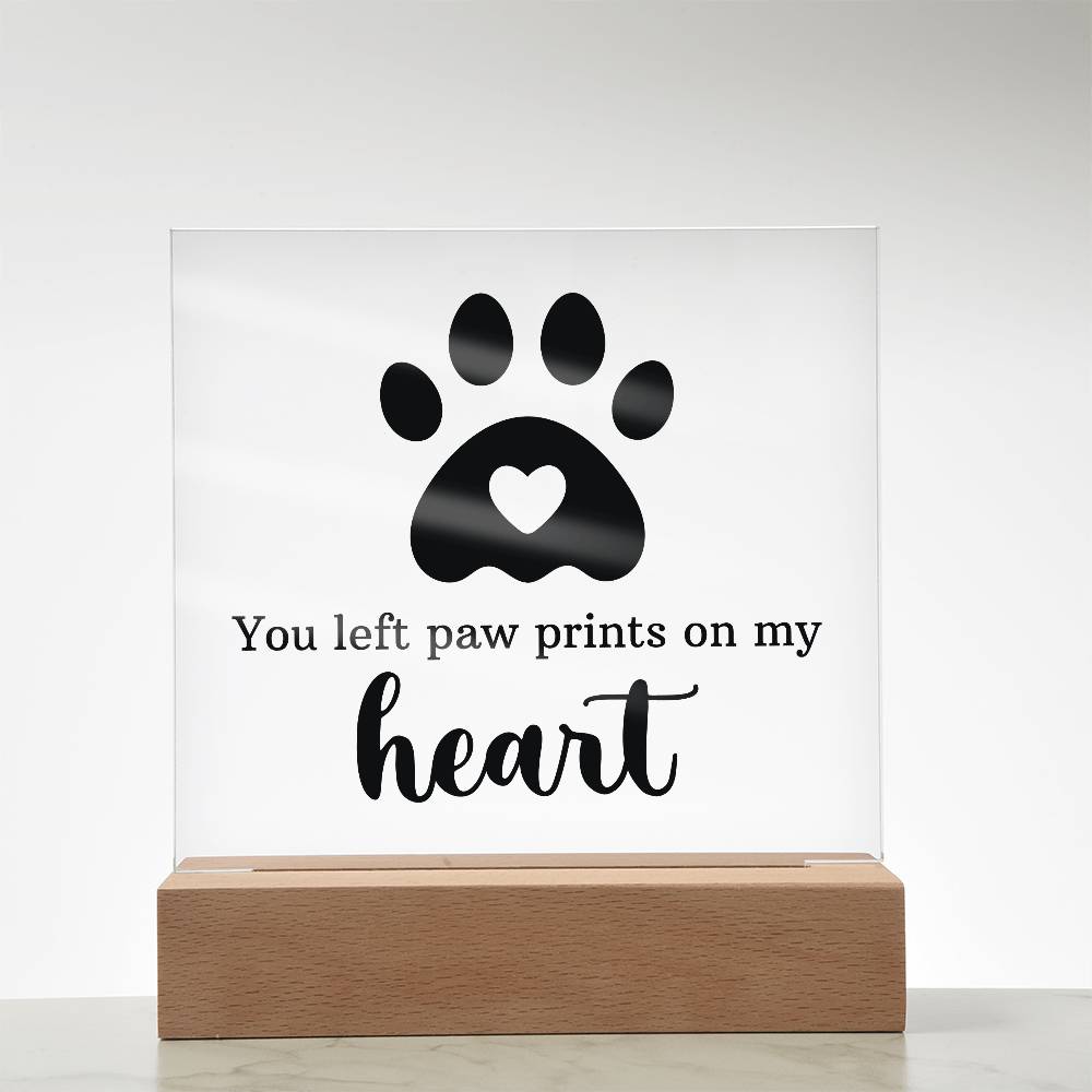 Acrylic - You Left Pawprints on My Heart