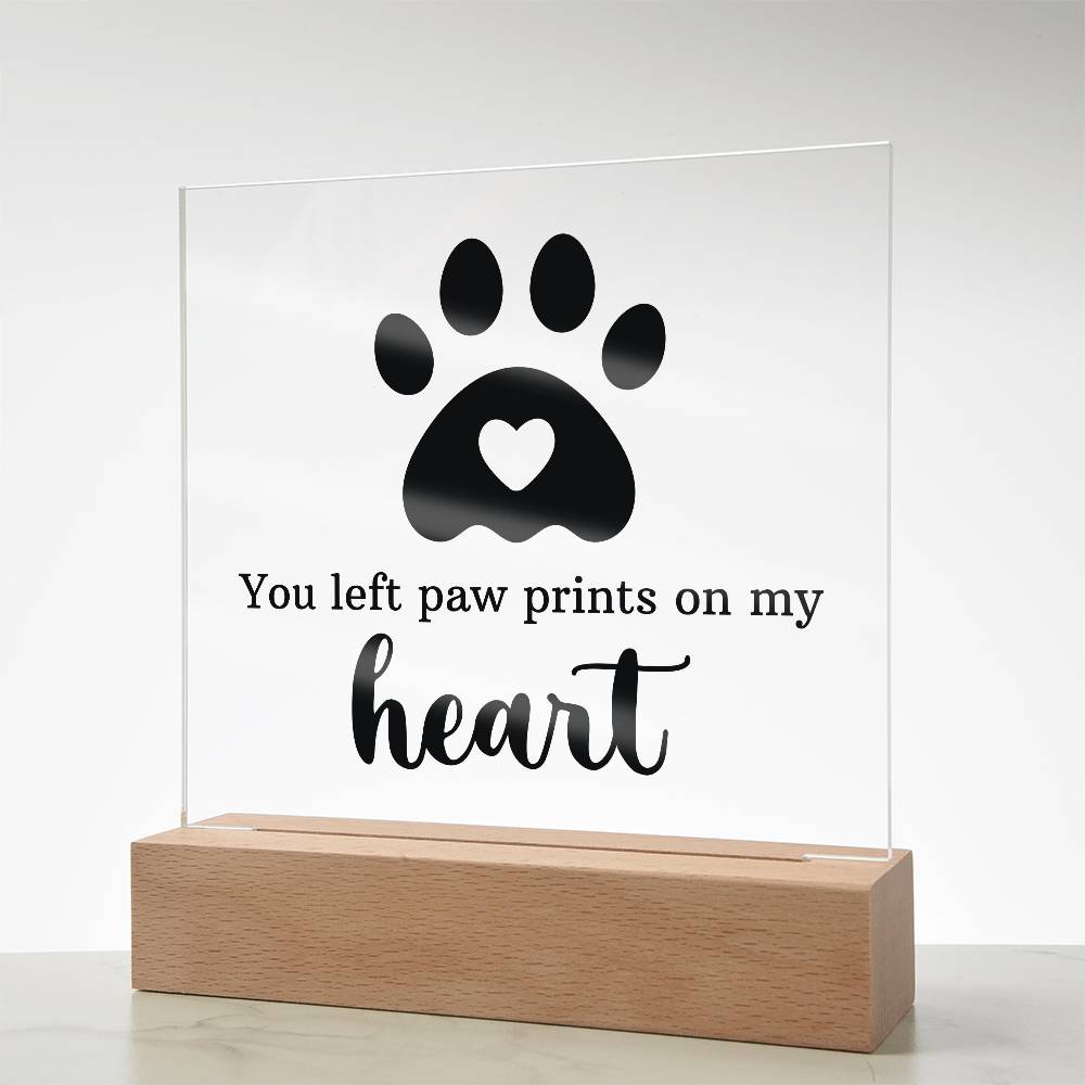 Acrylic - You Left Pawprints on My Heart