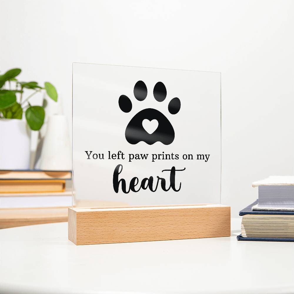 Acrylic - You Left Pawprints on My Heart