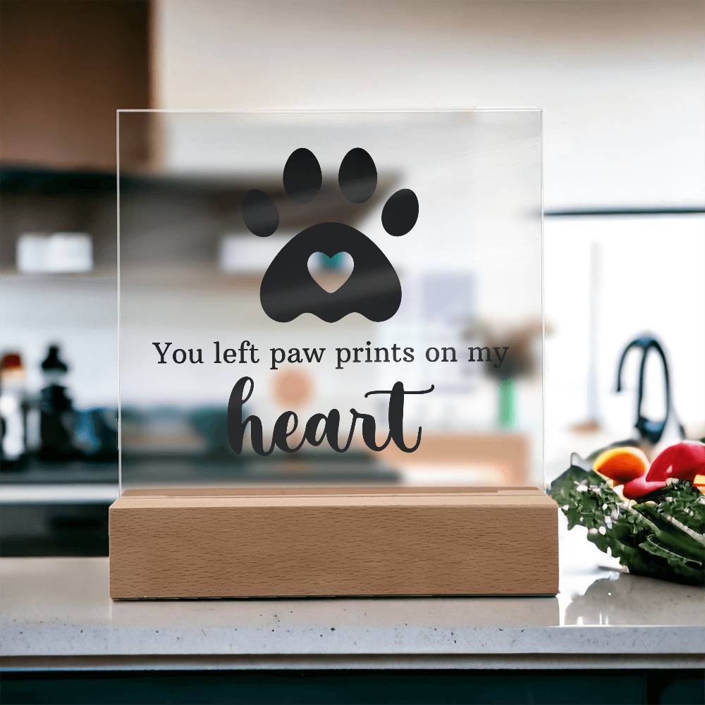 Acrylic - You Left Pawprints on My Heart