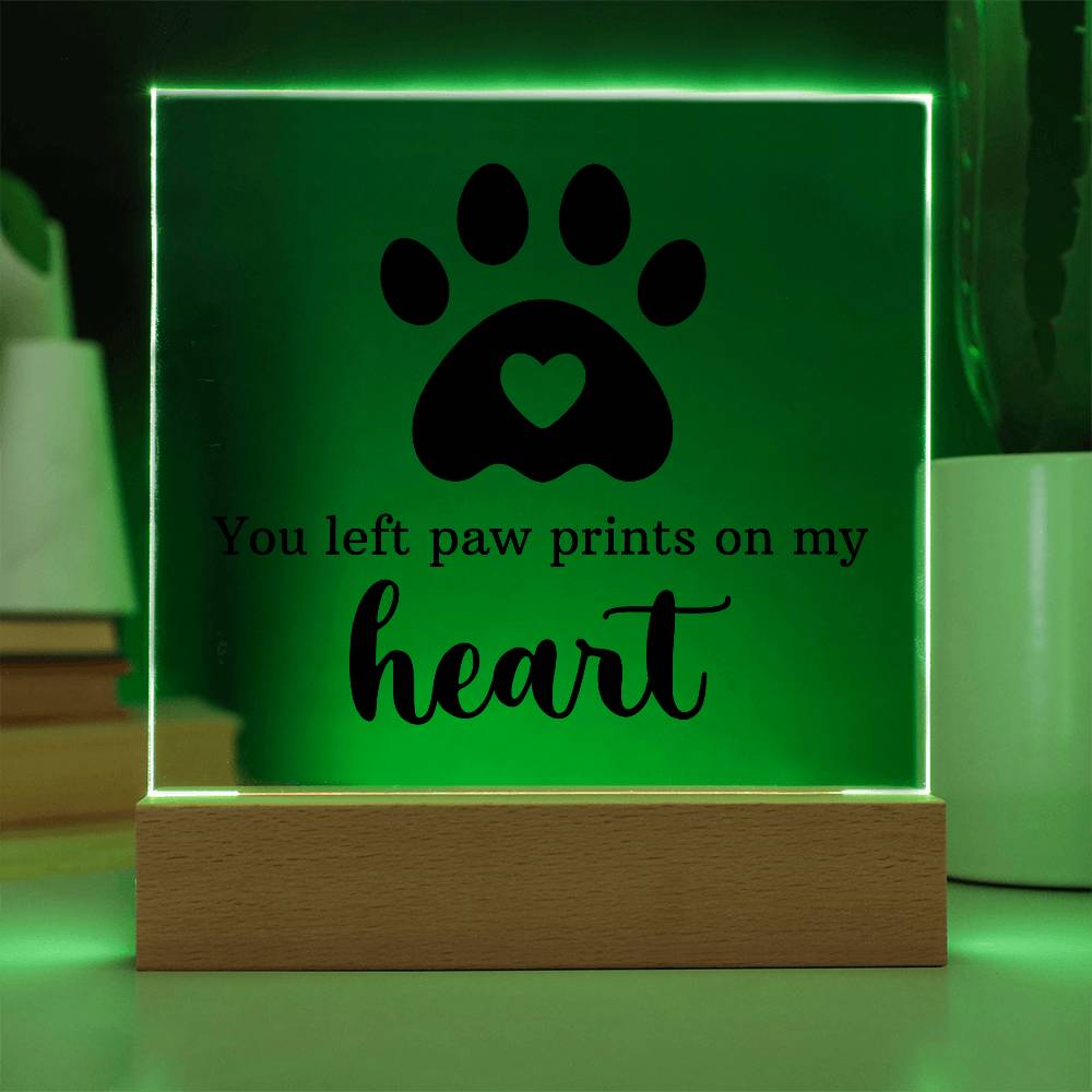 Acrylic - You Left Pawprints on My Heart
