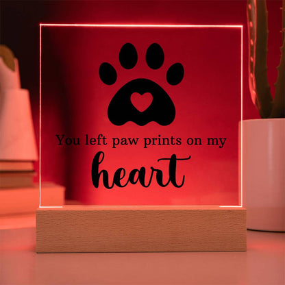 Acrylic - You Left Pawprints on My Heart