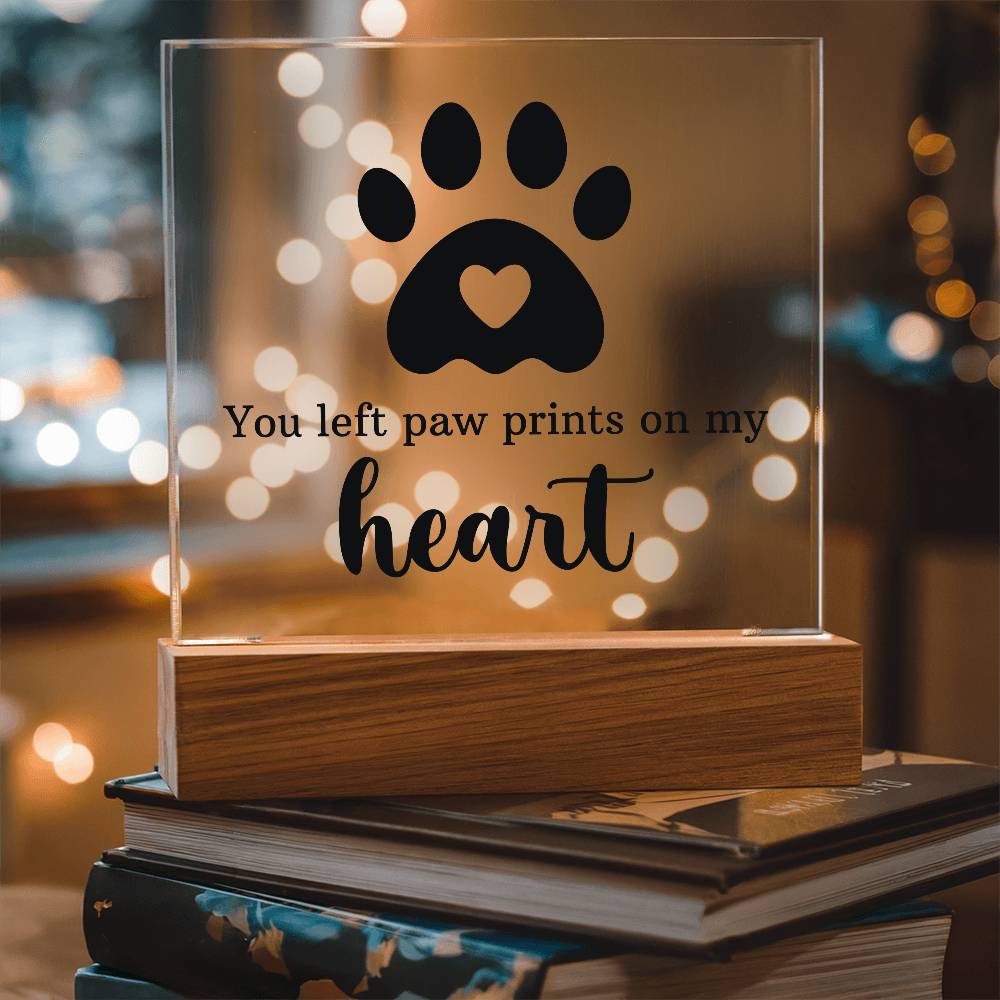 Acrylic - You Left Pawprints on My Heart