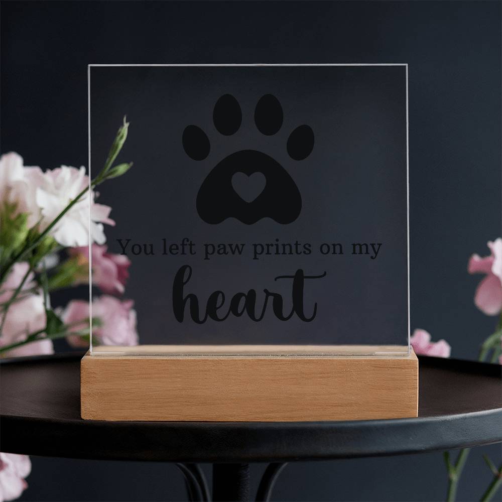 Acrylic - You Left Pawprints on My Heart