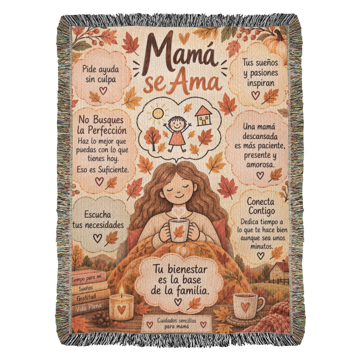 Manta Mama Se Ama de Otoño - Regalo para Mama