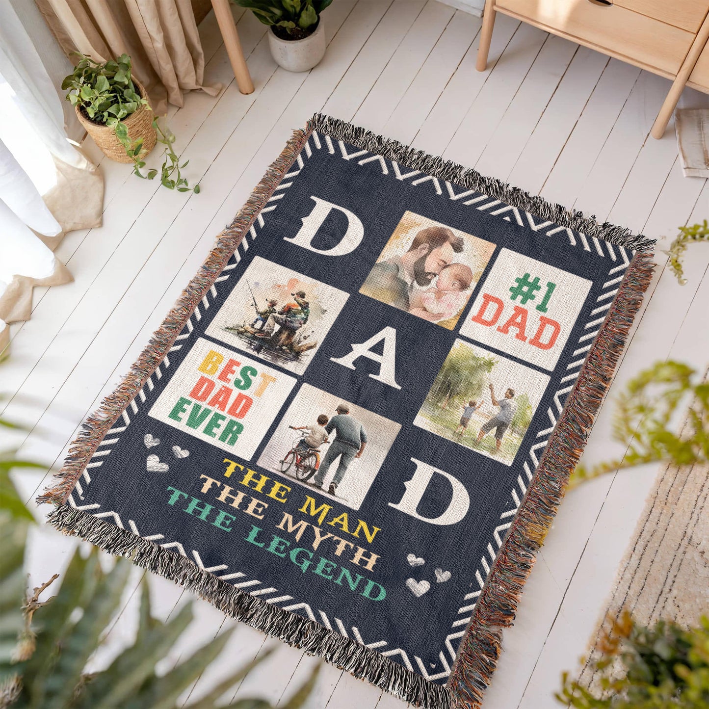 Blanket, Woven - Best Dad Ever